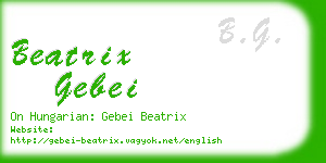beatrix gebei business card